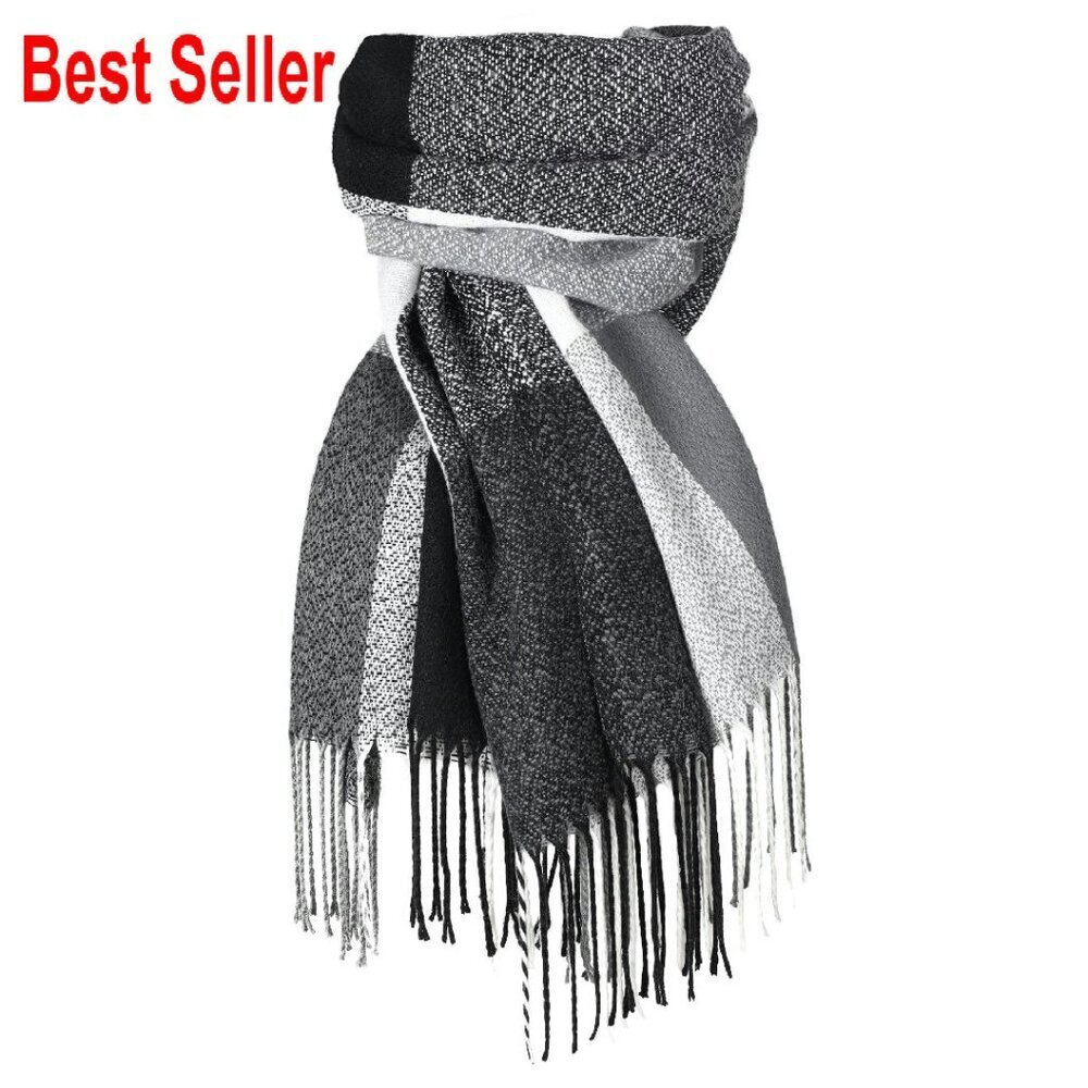 Cashmere Feel Blanket Scarf Classic Scottish Plaid Shawl Wrap